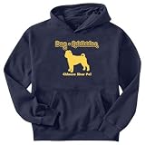 Sweatshirt Navy Blue  Dog Addiction Chinese Shar Pei  Dog