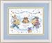 HEAVEN'S LITTLE ANGELS BIRTH RECORD STAMPED CROSS STITCH KIT-12X9 Image