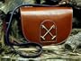 Ladies Polo Mallet Leather Purse Saddle Tan