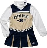 Notre Dame Fighting Irish adidas Youth Girls Navy Cheerleader Turtleneck Set