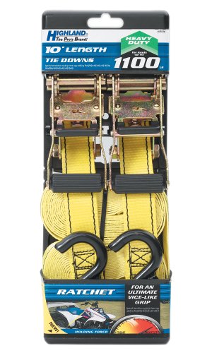 Highland 11516 Heavy Duty Ratchet Tie Downs (10-Feet x 1.25-Inches)