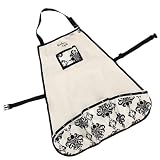 Bracken Creek Damask 5-Pocket Bib Apron - Black