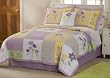 Patch of Flowers Full / Queen Size Quilt with 2 Shams