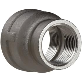 Merit Brass K412-1206 Reducing Coupling, 3/4" X 3/8" NPT Female, Class 150 304 Stainless Steel Cast Pipe Fitting
