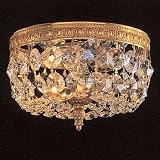 Bohemian Crystal Crystal Basket in Olde Brass Crystal: Italian