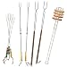 Rome's Set of 9 Forks for Marshmallow and Hot Dog Cookouts, Chrome Plated Steel