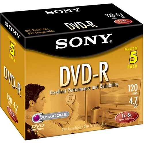 Sony DVD-R 16X 4.7 GB (5-Pack)