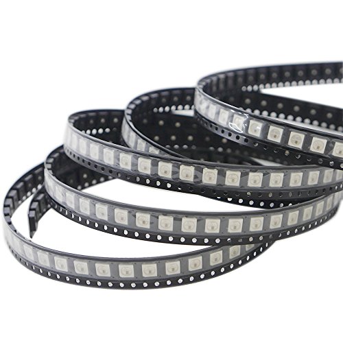 BTF-LIGHTING 100pcs WS2812B (4pins) 5050 SMD White version WS2812 Individually Addressable Digital RGB LED Chip 5V