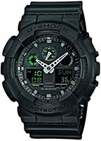 G-Shock Men's Quartz Watch with Black Dial Analogue - Digital Display and Black Resin Strap GA-100MB-1AER