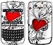 My Heart Design Protective Decal Skin Sticker for Blackberry Curve 8900 Cell Phones