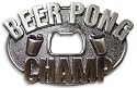 Beer Pong Champion Bottle Opener Belt Buckle