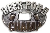Beer Pong Champion Bottle Opener Belt Buckle