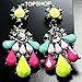 YAZILIND Charming Colorful Waterdrop Dangle Earrings Women