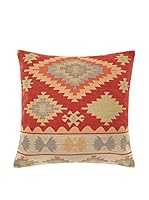 COINCASA Cojín 45 x 45 cm (Rojo/Natural)