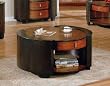 Pewter Occasional Round Coffee Table with Castors