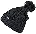 Wonderful Fashion Women's Winter Warm Thick Oversize Cable Knitted Beaine Hat with Pom Pom