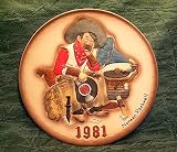 Norman Rockwell Limited Edition Collectible Cowboy and Phonograph Plate