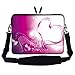 Meffort Inc 15 15.6 inch Neoprene Laptop Sleeve Bag Carrying Case with Hidden Handle and Adjustable Shoulder Strap - Pink Heart