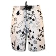 Split Dingbat Boardshorts White
