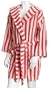 Nautica Women's 40-Inch Loop Terry Hooded Cabana Stripe Robe