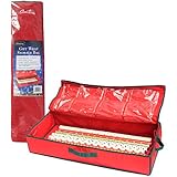 Wrapping Paper Storage Bag- Heavy Duty Christmas Gift Wrap Box with Handle (36" X 14" X 5")