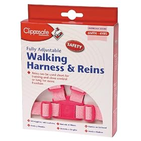 Clippasafe Walking Harness and Reins (Pink)