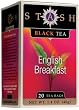 Stash Premium English Breakfast Black Tea, Tea Bags, 20-Count Boxes (Pack of 6)