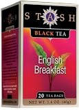 Stash Premium English Breakfast Black Tea, Tea Bags, 20-Count Boxes (Pack of 6)