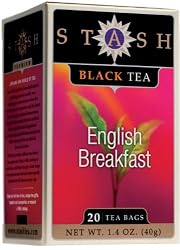Stash Premium English Breakfast Black Tea, Tea Bags, 20-Count Boxes (Pack of 6)