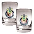 Chivas USA Soccer 2pc Rocks Glass Set - Primary Team Logo MAJOR-LEAGUE-SOCCER Soccer