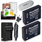Lumix POWER KIT DMW-BCG10 (Includes 2-1200mAh batteries and pocket Charger) for the Panasonic DMC-ZS1, DMC-TZ7S, DMC-TZ7T,...