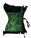 BSLINGERIE Women Black Floral Gothic Lolita Princess Corset