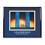 Advantus Leadership Framed Motivational Print 30w X 24h High-Gloss Black La ....