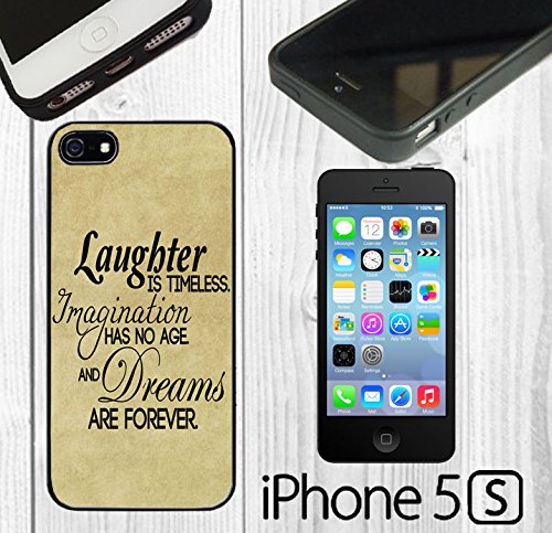 Laughter is timeless Quote Custom made Case/Cover/Skin FOR iPhone 5/5s -Black- Rubber Case (Ship From CA)