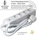 Intertechno Funksteckdose IT-2300 Funk-Steckerleiste 4-fach