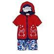 Newborn Boys' Baby Togs Crab Swimtrunks with Terry Coverup