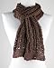 Knitted by hand PURE ARGENTINIAN COTTON Scarf in Warm Chocolate - Clever Gift Idea for Sensitive Skin (One-of-a-kind)