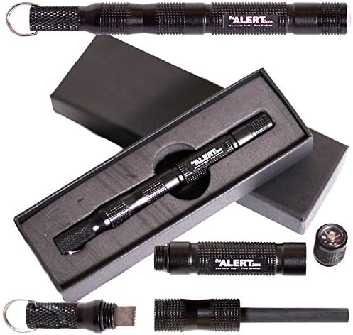 Emergency Fire Starter, Ferro Rod, Steel, Compass, Cotton Ball with gift box