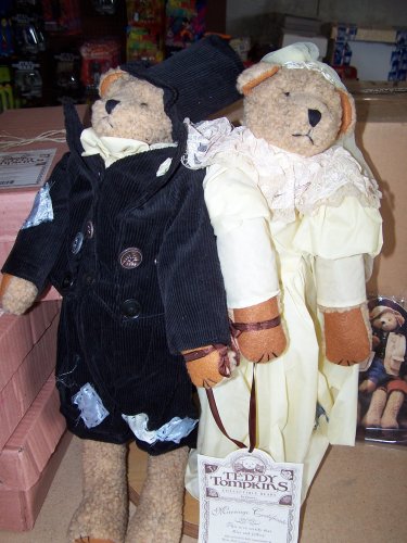 510Mv W0AqL Teddy Tompkins Bears Jeffery and Alice Bride and Groom Very Large