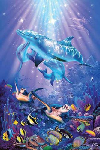 Empire 365125 Lassen La Mer De Cristal - Delfine Tiere Poster Plakat - 61 x 91.5 cm Preisvergleich
