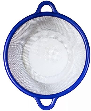 Top Quality Round Mesh Metal 10" Strainer - Strains Unwanted Pulp, Seeds, Also Rinse Vegetables, Strain Soups, Pastas, Sift Flour and More! (Random Assorted Colors)