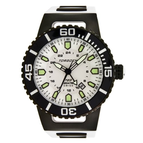 Torgoen Swiss Men's T23304 T23 White 20 ATM GMT Dive Watch