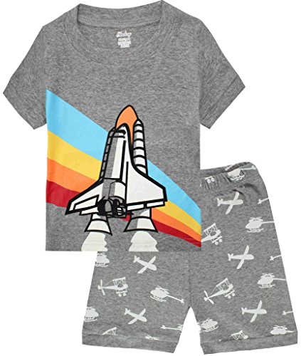 Boys Pajamas Airplane Cotton Kids Clothes Short Sets Size 2Y-7Y