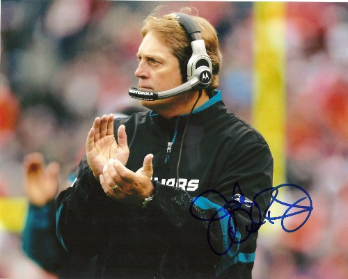 JACK DEL RIO JACKSONVILLE JAGUARS,SIGNED,AUTOGRAPHED 8X10,PHOTO,COA