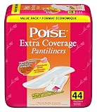 Poise Pantiliners, Extra Coverage, Case of Six-44 Count (264 Pantiliners)