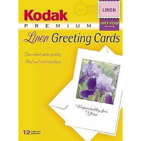 Kodak 8974313 Premium Inkjet Linen Greeting Cards