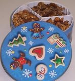 Scott's Cakes Glazed Nut Combo Macadamia Nut, Cashew, and Pecan in a Christmas Cookie Tin by Scott's Cakes