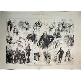 1884 HOUSE LORDS SKETCHES DEBATES FRANCHISE BILL MEN