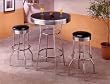 Beautiful Chrome Plate Bar Table and 2 Stool Set