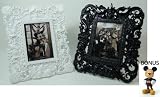 Disney Parks White Character & Black Villain Sculpted Frames Set Of Two - Disney Parks Exclusive & Limited Availability - BONUS Mickey Figure Included